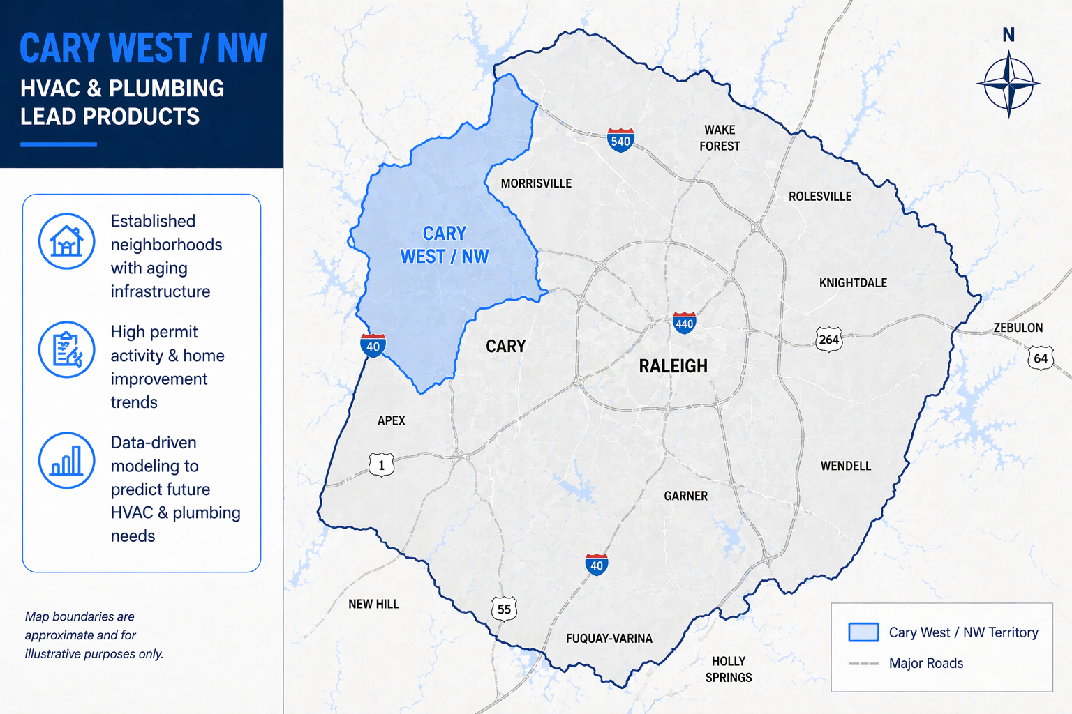 Cary West / NW territory map